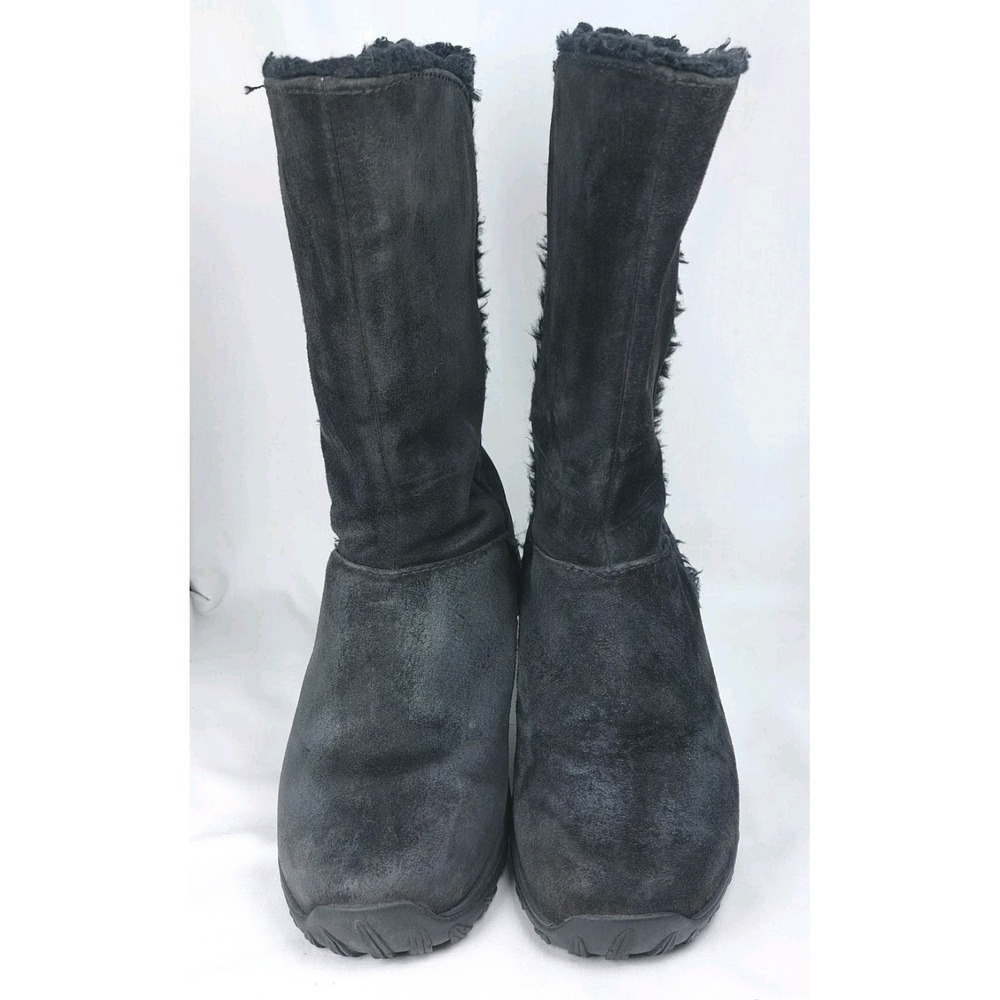Patagonia Lugano 11" Shaft Boot Wms Size 9 Black Suede Waterproof Polar Tec - Picture 4 of 11